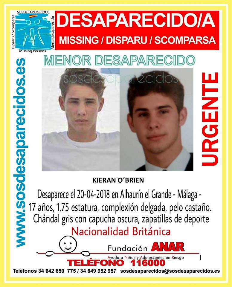 missing brit teenager spain