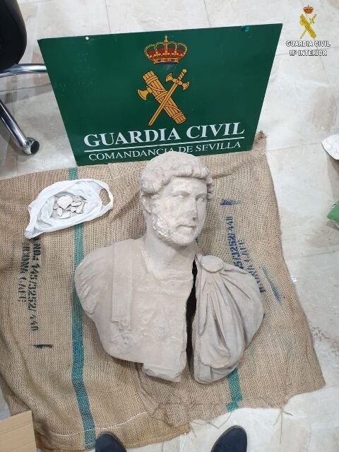 Unique Roman bust recovered by Police in Spain