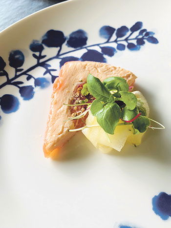 SOFT AND CREAMY: Steven’s smoked salmon terrine.