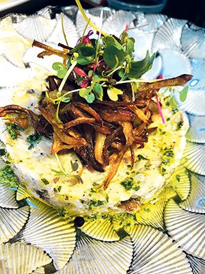 ORGANIC RISOTTO: Serve with crispy onions on top.