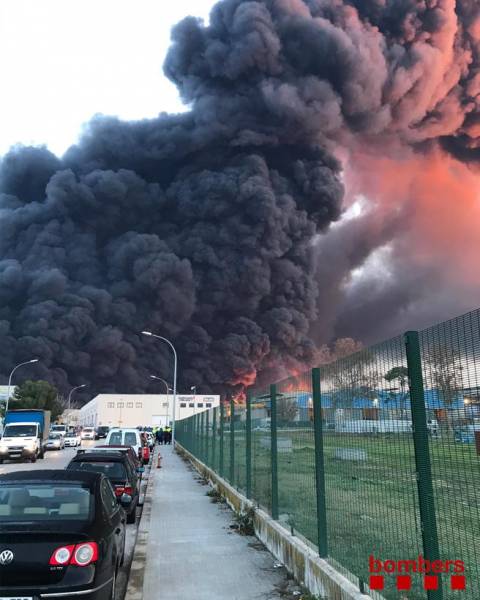 barcelona news fire