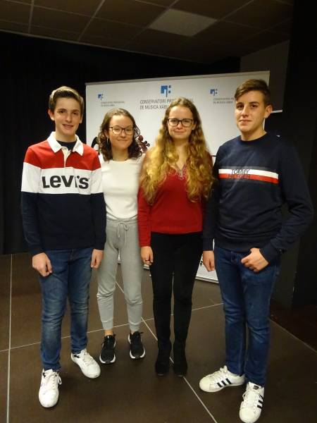 TALENTED QUARTET: Recently selected for the Alicante Province Youth OrchestraPhoto credit: Javea town hall