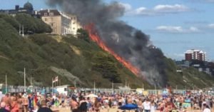 bournemouth beach fire