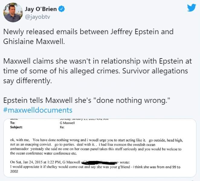 Ghislaine Maxwell: Court Unseals Explosive Documents Relating to Jeffery Epstein