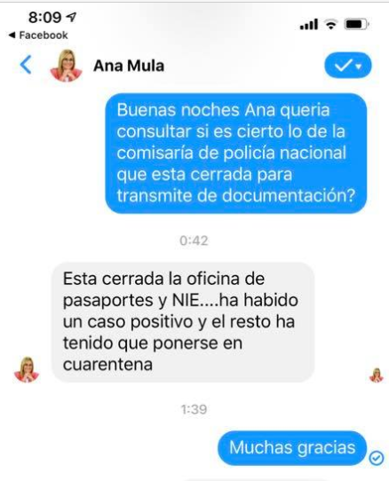 Ana Mula confirms