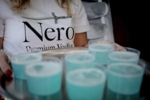 The special blue Nero Vodka cocktail