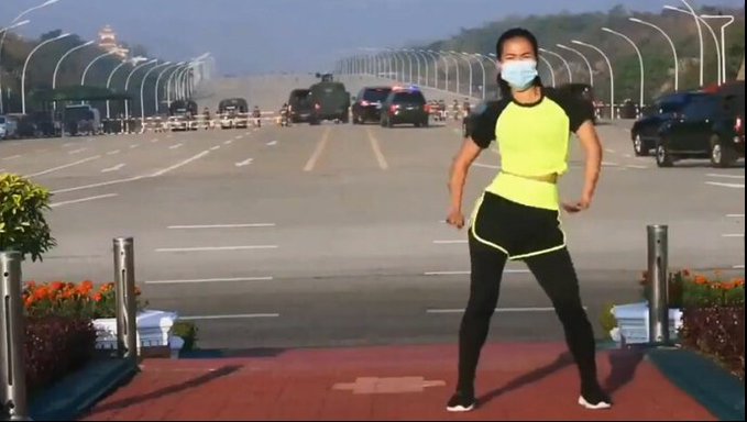 aerobics coup Aerobics teacher unwittingly films first moments of military coup in Myanmar