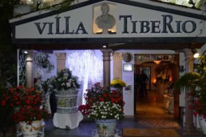 The entrance to the luxurious Vila Tiberio