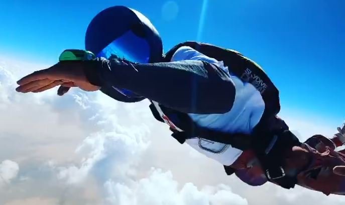 F1 Star Lewis Hamilton Shows Off His Stunning Skydiving Skills