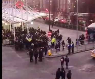 200 strong school fight at bus stop in Edmonton Green