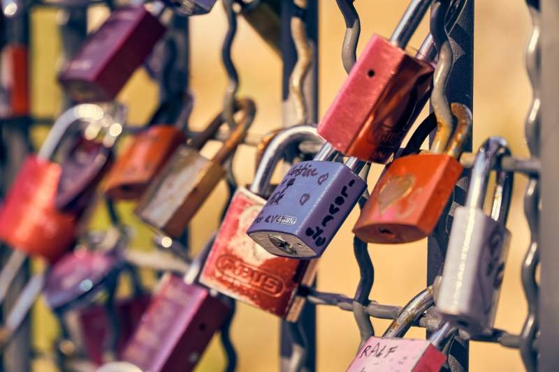 Love locks have become a popular symbol of everlasting love.