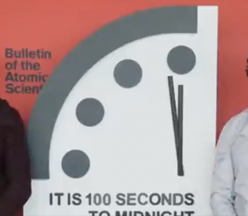 100 seconds to midnight: Doomsday Clock shows humanity’s existence hangs in the balance