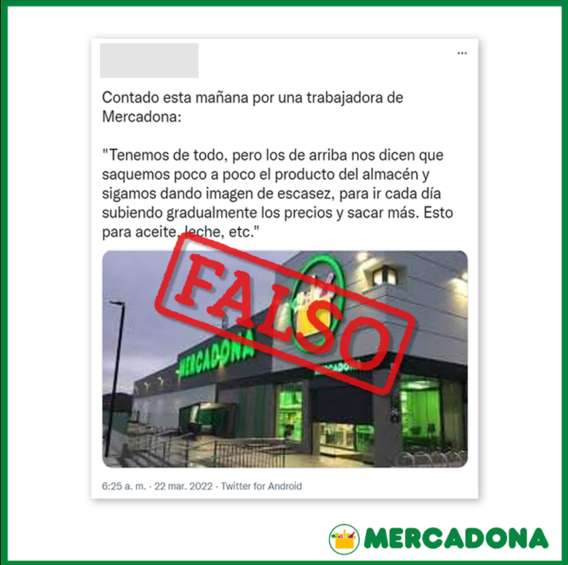 Fake news: Mercadona denies regulating prices due to transport strike