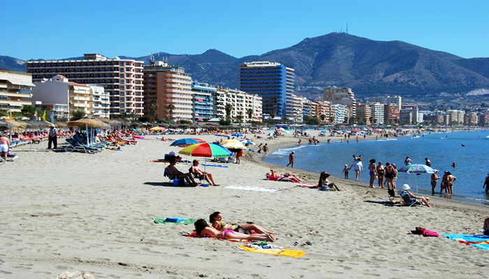 Fuengirola highest average hotel occupancy Malaga August