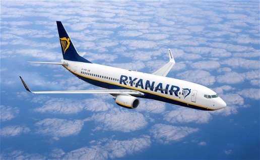 Image of a Ryanair plane.
