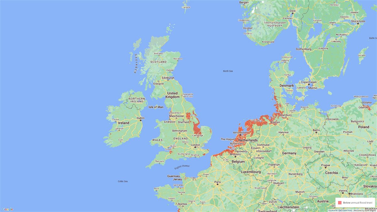 Worrying map shows UK in 80 years as rising sea level threatens to wipe out coastlines