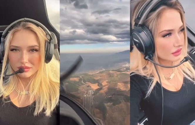 Instagram’da yaşayan bir kadın Türkiye’de bir uçak yüksek gerilim kablolarına çarptı.