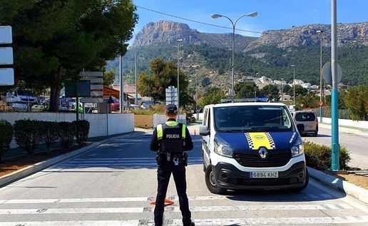 Speed camera and policeman