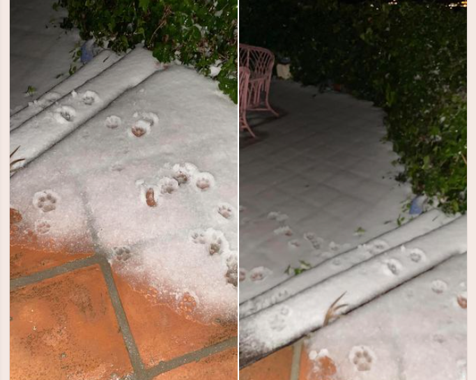 LOOK: Malaga's Mijas blanketed white from hailstones as snow predicted