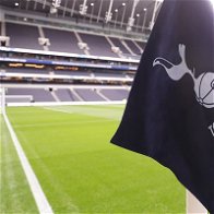 Picture of a corner flag with Tottenham Hotspur's badge.
