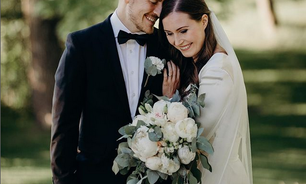 The couple on their wedding day in 2020