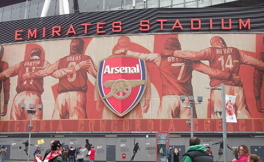 Image of Arsenal's Emirates Stadium.