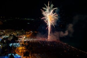 Fuegos artificiales en Nerja