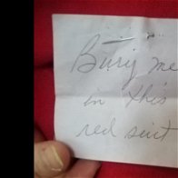 Note found in charity shop blazer