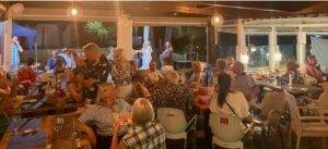 guests eating at the dinner