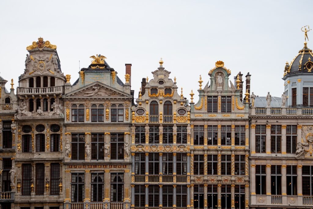 view of Grand-Place in Brussels, famous architecture