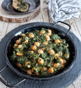chickpeas and spinach
