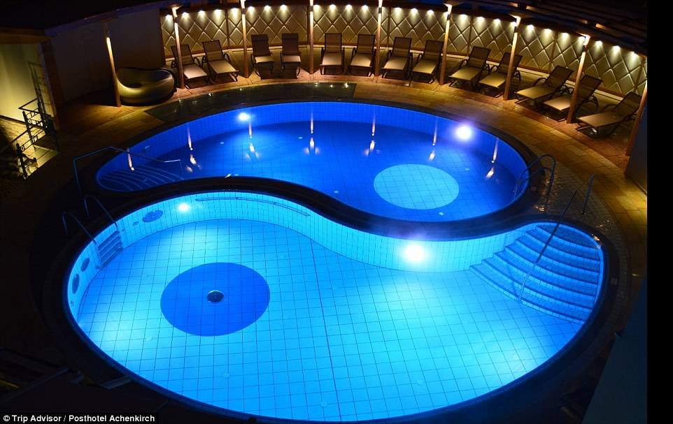 Ying and Yand shaped swimming pool