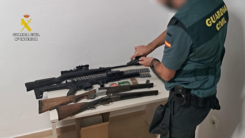 Guns seized by rhe Guardia Civil
