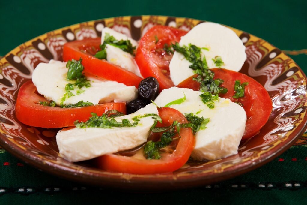 A plate of Mediterranean vegetables