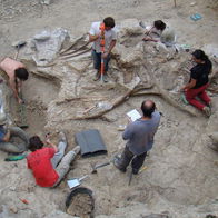 Image of the site in Morella, Castellon, where dinosaur remains were found.