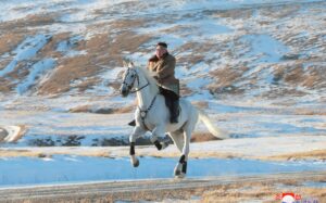 kim jong un on horseback