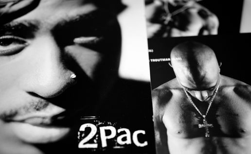A collection of Tupac albums.
