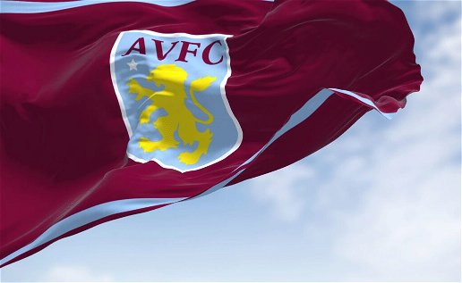 A flag of Aston Villa Football Club.