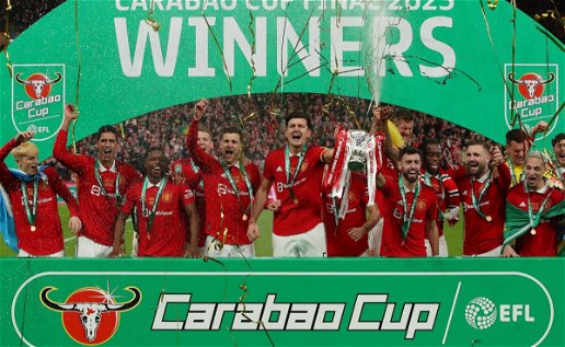 Manchester United lifting the Carabao Cup