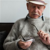 A pensioner in a jumper