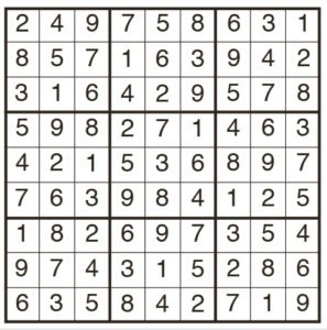 easy sudoku 2004