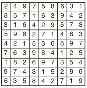 easy sudoku 2004