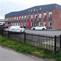 Image of the Tesla factory in Segeltorp, Sweden.