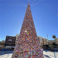 Guardamar's Yarn of Joy: A Christmas Tree Woven with 10,000 Crochet Squares