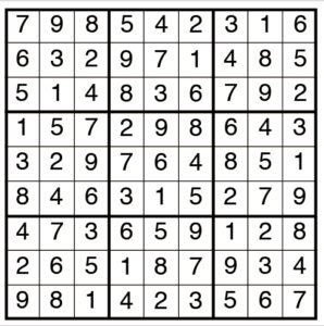Easy sudoku 2007