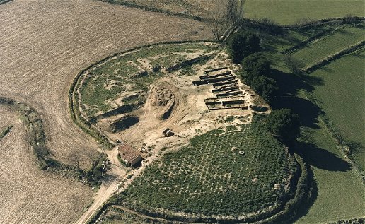 Aerial photo of Alto de la Cruz, Navarre, belonging to the Early Iron Age