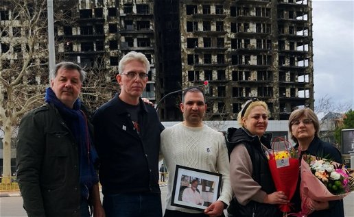 Victims of the Grenfell fire visit Valencia.