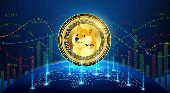 picture of a crypto coin with a doge in middle