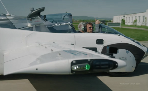 Jean Michel Jarre in flying car