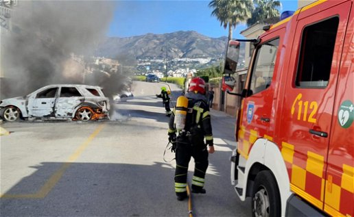 3 cars burn out in Mijas